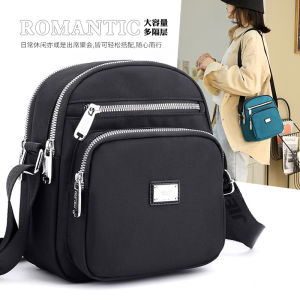 Nylon Oxford Cloth Womens Bag Crossbody Small Bag Canvas Bag Womens Spring and Summer New Arrival Tide Casual Multilayer One Shoulder Bag Womens Lightweight