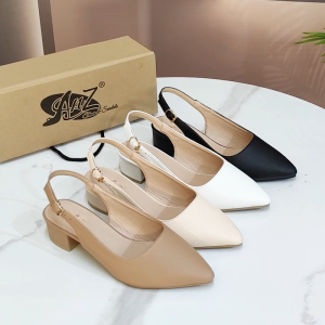 summer Fashion 1 Inch heel 3.5cm Pointed Toe Leather High Heels Womens Shoes