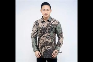 Batik Couple Keluarga Baju Sarimbit Seragam Set Pasangan Wanita Pria Ibu Ayah Anak Kate Hijau