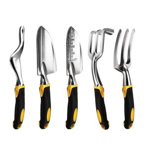 Garden Tool Hand TrowelRakeCultivatorWeeder Tools With Ergonomic HandleGarden Lawn Farmland Transplant Gardening Bonsai Tool