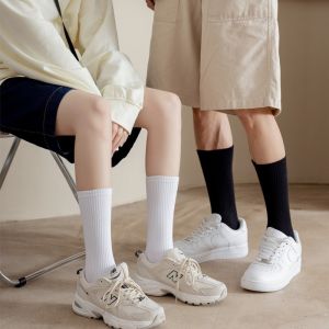 Tất Cổ Cao Vớ Trơn Nam Màu Đen Trắng Phong Cách Basic Tất Công Sở Đi Giày Tây Cotton Cao Cấp Horizon