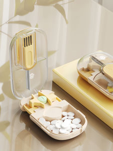Portable Medicine Cutter Device Easy to Use Plastic Material for Splitting Tablets Lazy Home Brand Medicine Box Organizer