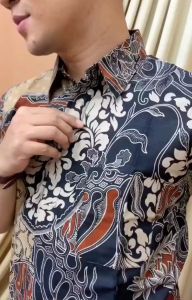 Baju Batik Pria Dewasa Mewah Terbaru Hem Murah Kemeja Lengan Pendek Modern