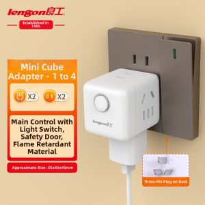 lengon | 5 Outlets Mini Multi-function Converter Socket