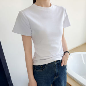 JAJP | White Short Sleeve Slim Fit Cotton T-Shirt