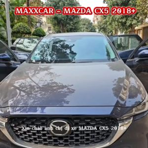 CX5 2018 - 2015: Thảm lót sàn MAXXCAR nhựa TPE NGUYÊN SINH đúc 5D cho xe MAZDA CX5 + Rối xám logo