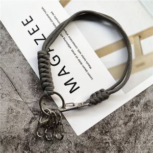 สายโซ่ Nylon หลายช่องทางสำหรับการรอดชีวิตกลางแจ้ง สายรัดหูกระต่ายสำหรับกระเป๋าเป้ จี้กุญแจ จี้โซ่ป้องกันการสูญหาย