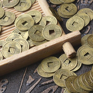 ChicHaven 100pcs Feng Shui coins จีนโบราณฉันชิงเหรียญสำหรับเสน่ห์สุขภาพ
