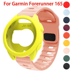 2 in 1 Silicone Strap+Case For Garmin Forerunner 165 Hollow Out Protective Cover For Garmin Forerunner 165 Soft Sport Band Watch