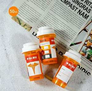 แบบพกพามินิขวดยาเกรดอาหารกล่องยากันน้ำขนาดสะดวก 50 มลคอนเทนเนอร์ยาสำหรับเดินทาง