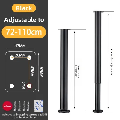 FULAIAN | Adjustable Height Extending Computer Desk Leg Support Rods