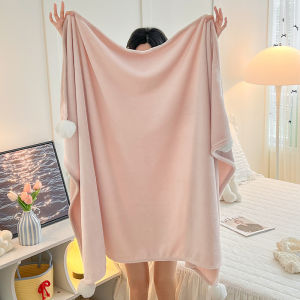 Double-Sided Milk Velvet Blanket Coral Velvet Office Nap Blanket Sofa Cover Blanket Universal Four Seasons Air Conditioner