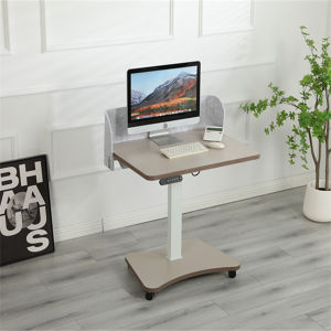 Mxtark 28-32 inches  Mobile Electric Lift Desk Height Adjustable Table with Wheels   Adjustable Height Electric Standing Desk Automatic Smart Lifting Ergonomic Office/Study/Gaming Table Desk