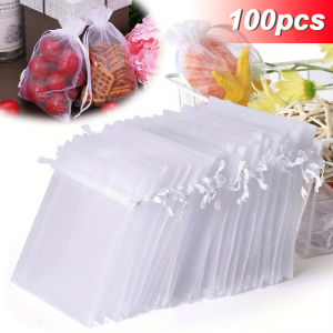 100 Chiếc Túi Organza Dây Rút Nhỏ Túi Lưới Đựng Trang Sức Quà Tặng Đám Cưới Sinh Nhật Giáng Sinh Kẹo Ủng Hộ Túi