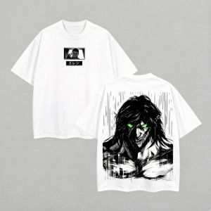 Bandai | "Attack on Titan" Animated Version Alan Jagger Printed T-shirt Comfortable and Breathable High-quality Short-sleeved Clothing