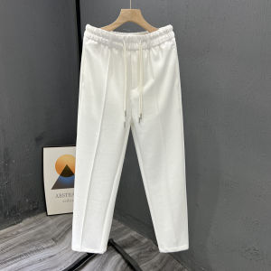 Quần Nam Nhẹ Thời Trang Mùa Xuân Mùa Thu Phong Cách Thành Phố Quần Ống Suông Chống Nhăn Sợi Co Giãn Polyester