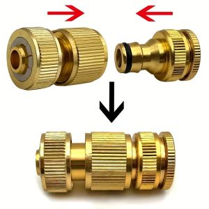 6/12pcs EU Standard Aluminum Hose Connector Set - 1/2 & 3/4 Tap Fitting + 1/2(13-16mm) Quick Connect for Garden Pipes