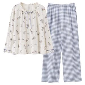 Bộ đồ ngủ MiiOW Cat Person cho nữ làm bằng cotton phong cách ngọt ngào thoải mái