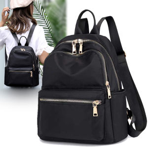 CHIBAO | Womens Oxford and Canvas Small Backpack