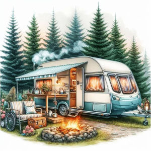 Huacan Full Square Round Drill DIY Diamond Painting Forest RV Camping Diamond Embroidery Landscape Decorative Paintings