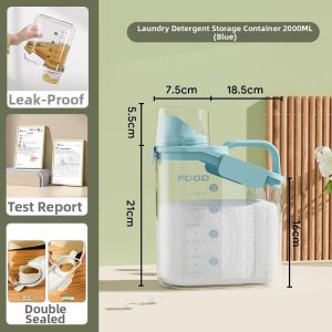 Moisture-proof Large Capacity Transparent Laundry Detergent Storage Box