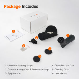 Svbony SA401 Pro 15-35x56 APO Spotting Scope Continuous Zoom 15x-35x Ultra-Wide Field of View Long Eye Relief 16-17mm IPX7 Waterproof & Fogproof for Birding Nature Exploration