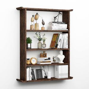Solid Wood Bookshelf Internet Celebrity Reading Bookshelf Partition Floor Simple Wall Hanging Decoration Bookshelf Decoration Wall Bookshelf and Storage Shelf