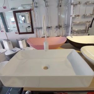 Chậu rửa mặt lavabo nghệ thuật đặt bàn LV033 MEN SỨ NANO CAO CẤP CHỐNG BÁM BẨN CHỐNG Ố VÀ PHAI MÀU - Kiểu chữ chật nhiều màu sắc