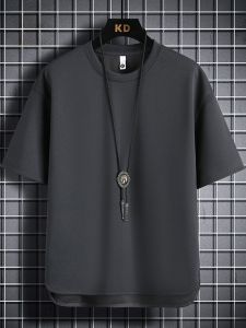 ROMON | Lomond Mens Ice Silk Thin Mesh Quick Dry Short Sleeve T-Shirt Round Neck Summer Cool Feeling Lightweight Breathable Top