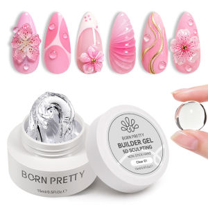 BORN PRETTY | BORN PRETTY Builder Gel Polish 15ML 5D Sculpting Gel Non-Stick Hand Extension Gel Non Wipe Modeling Gel Long Lasting Nail Art