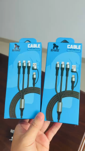 Kabel Data 3 in 2 BAIKO USB A to Micro USB / Type C / Lightning Multifungsi Transfer Data & Fast Charging