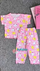 ByKiddos - Piyama Anak Perempuan Motif Ayam Panda / Setelan LOKAL Piyama Anak / Celana Panjang dan Lengan Pendek / Baju Santai Anak