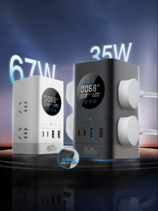 Bull | Fast Charging Smart Digital Display Multi-Function Desktop Power Strip