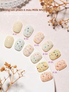 Sơn Móng Tay Gel Màu Trắng Sữa ZH 12ML Có Nhũ Chống Tróc Sử Dụng Đèn UV/LED Bền Lâu Tự Làm Móng Mùa Xuân Hè - Gói 1-6 Chiếc