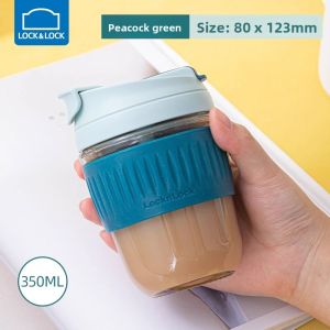 LocknLock | Portable High Capacity Drinking Glass with Straw for Coffee and Water