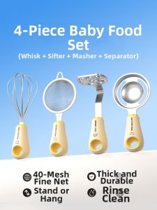 MAGIC KITCHEN | Baby Food Preparation Kit Sieve Oil Filter Egg White Separator Masher