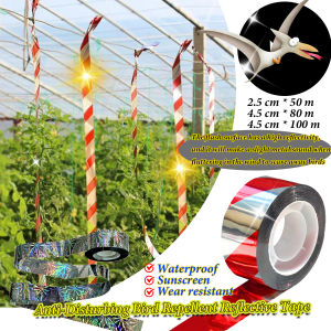 HB 50m/80m/100m Anti Bird Ribbon Flashing Reflective Bird Repellent Scare Tape Scarer Pigeons
