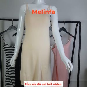 Váy hai dây có đệm ngực đầm ngủ hai dây chất vải Modal tự nhiên thân thiện basic trơn nhiều màu mã VAV0095