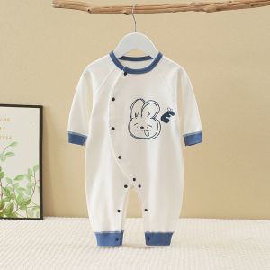 เด็กทารก ชายหญิง ฤดูร้อน ใหม่ Modal แขนยาวบางไม่มีกระดูก Romper ระบายอากาศได้ดี เสื้อผ้าเด็กทารกเด็กวัยหัดเดินสบาย ชุดนอน