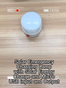HS-V65 Solar Emergency Charging Lamp with battery indication light and remote control
