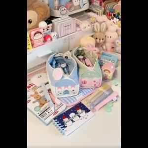 กล่องดินสอน่ารักออกแบบบ้านหลังเล็กน่ารักกล่องเครื่องเขียนสดความจุขนาดใหญ่กระเป๋าเก็บของนิชนักเรียน