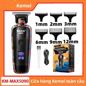 Kemei | Máy Cắt Tóc Điện Kemei KM-MAX5090 Đa Chức Năng Sạc USB Dành Cho Nam Giới Sử Dụng Tại Nhà Thiết Kế Dao Cạo Graffiti
