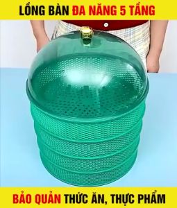 Bộ Lồng Bàn Đa Tầng Giữ Nhiệt Cao Cấp Trang Trí Bát Tràng Việt Nam [MÀU NGẪU NHIÊN]