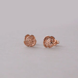 Chow Sang Sang Minty Collection 18K Rose Gold Floral Earrings 92074E