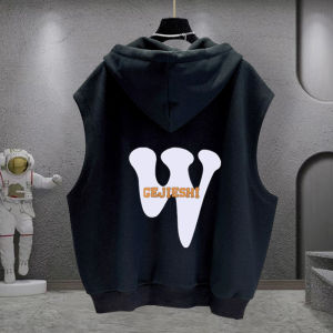 Embroidered Printed Hooded Sleeveless T-Shirt Baby Boy and Girl Summer Trendy Handsome Student Trendy Versatile Casual Outdoor Vest