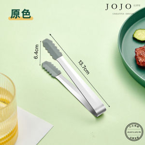 Non-Slip Silicone Ice Clamp Stainless Steel Bread Food Clamp Home Use Kitchen Tool JOJOS L PD Show H2387