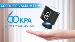 60 Kpa Cordless Electric Pump for Vacuum Storage Bags Travel 3600mAh Rechargeable Air Pump Various Seal Space Saver Bag Clothing