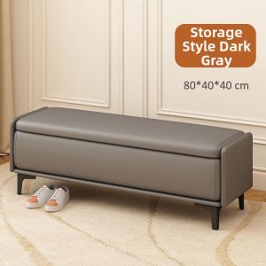 YOUDIANNIU | Luxurious Cat Scratch Leather Storage Bench