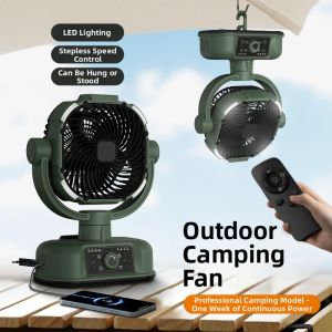 Portable Rechargeable Lighting Oscillating Outdoor Fans
