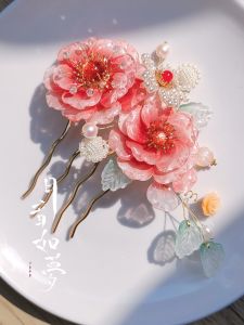 Original Design Hanfu Hair Accessories Beaded Titanium Wedding Hairpins Qipao Hair Combs Decorative Hair Jewelry